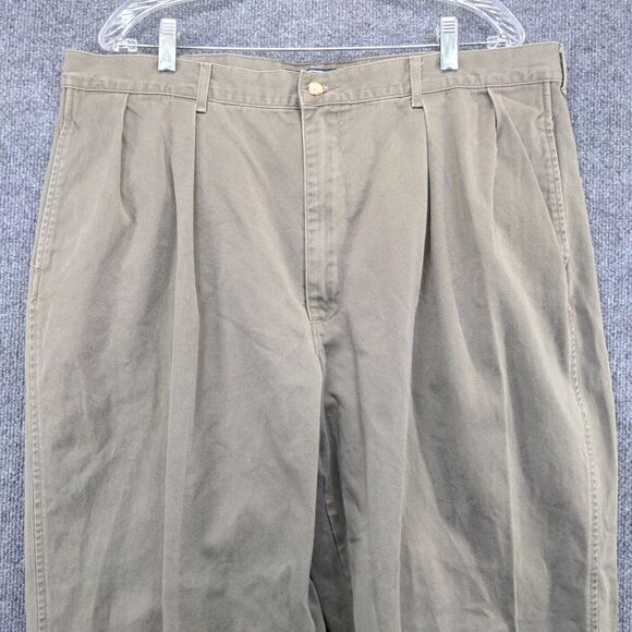 Polo by Ralph Lauren Men's Straight Leg Chino Pants Green 40x30 Pleated Front - Picture 3 of 12